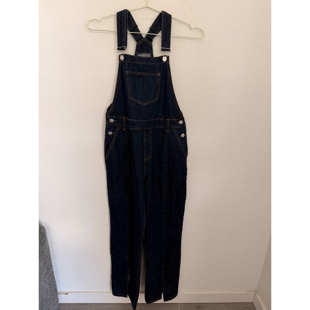 Superdown Deanna Relaxed Ft Dark Wash Overalls Straight Leg Dungarees Size S